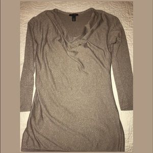 White House Black Market drape neck tunic sweater